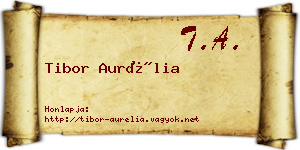 Tibor Aurélia névjegykártya